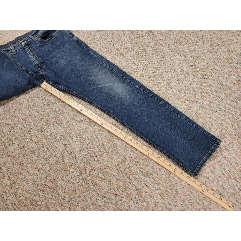 Levis 505 Straight Leg Jeans Mens 34x30 Blue Denim Classic Casual‎ Zipper Fly